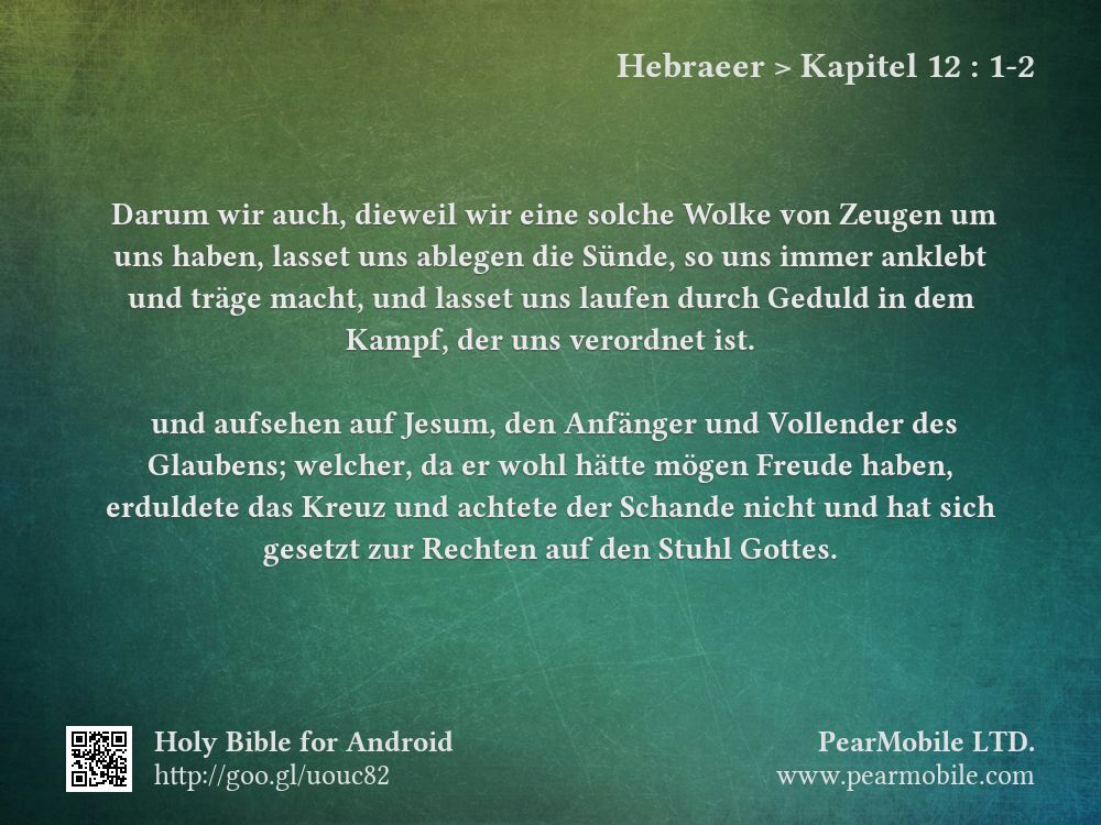 Hebraeer, Kapitel 12:1-2